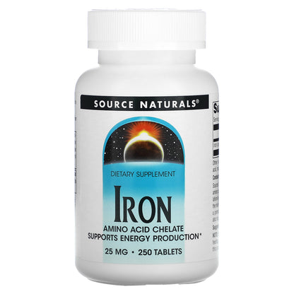 Source Naturals, Iron, 25 mg, 250 Tablets