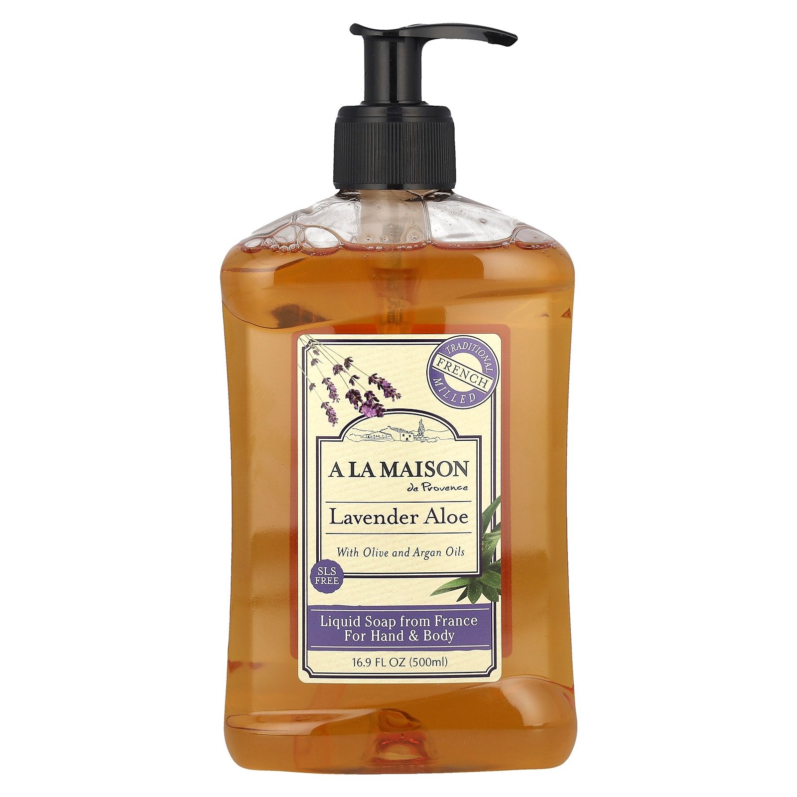 A La Maison de Provence, Liquid Soap For Hand & Body, Lavender Aloe, 16.9 fl oz (500 ml)