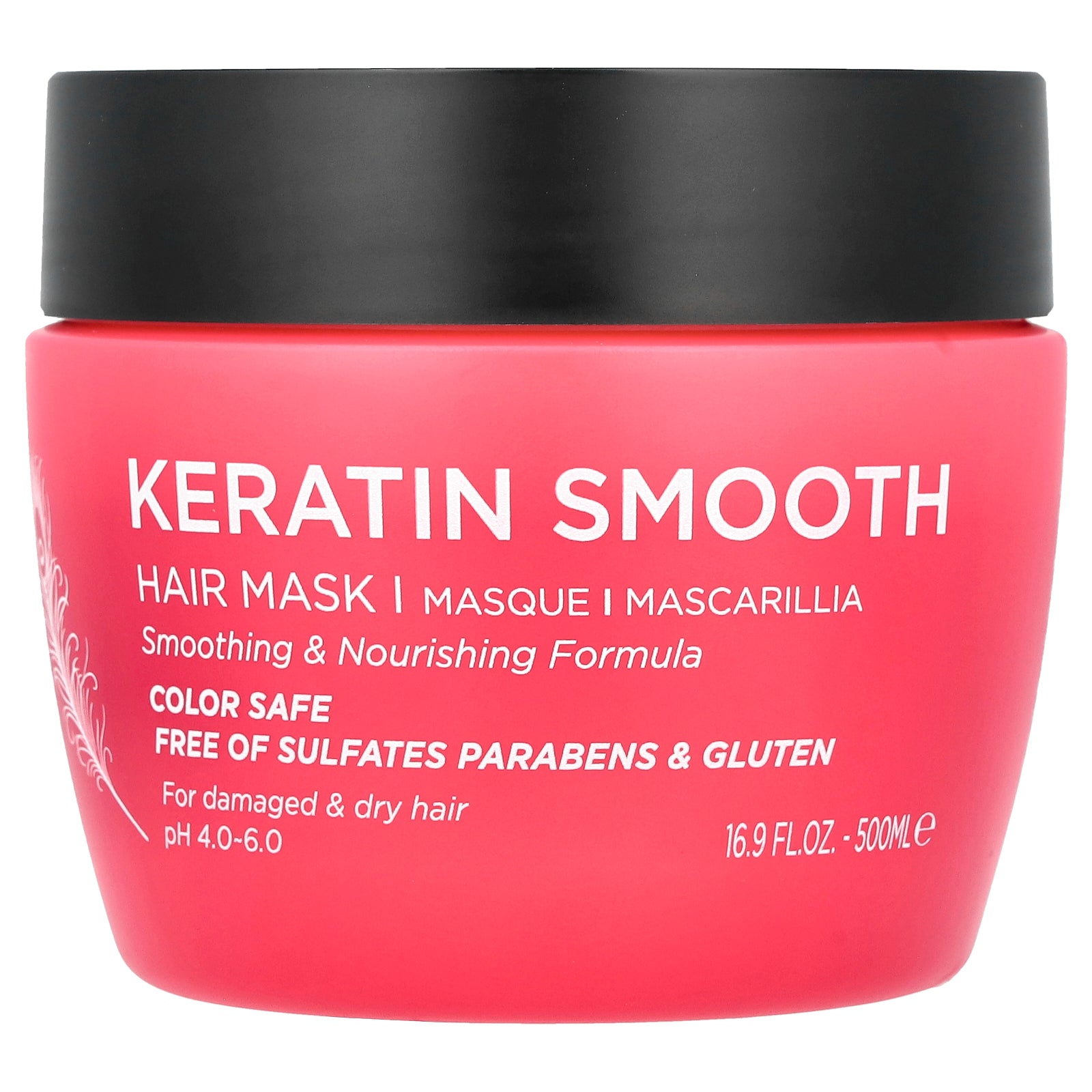 Luseta Beauty, Keratin Smooth, Hair Mask, 16.9 fl oz (500 ml)