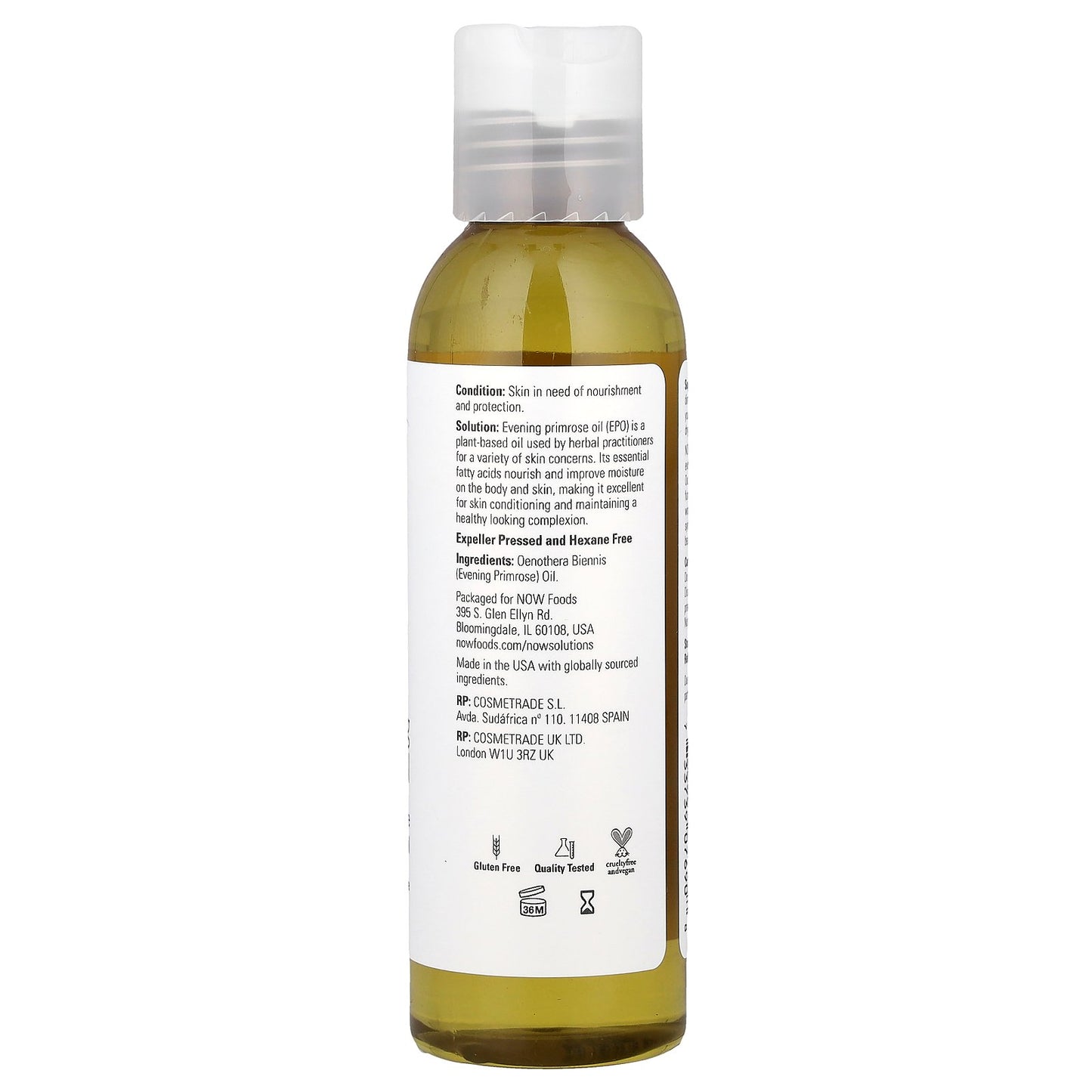 NOW Foods, Solutions, Evening Primrose Oil, 4 fl oz (118 ml)
