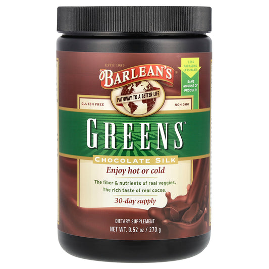 Barlean's, Greens™, Chocolate Silk, 9.52 oz (270 g)