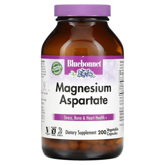 Bluebonnet Nutrition, Magnesium Aspartate, 200 Vegetable Capsules