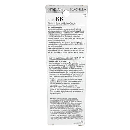 Physicians Formula, Super BB, All-in-1 Beauty Balm Cream, 6207 Light Clair, 1.2 fl oz (35 ml)