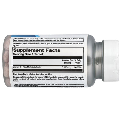 KAL, Methyl B-12, Sustained Release, 5,000 mcg, 60 Tablets