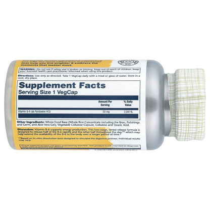 Solaray, Timed Release, Vitamin B-6, 50 mg , 60 VegCaps