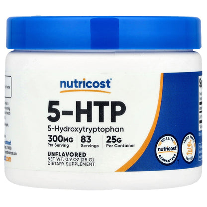 Nutricost, 5-HTP, Unflavored, 0.9 oz (25 g)