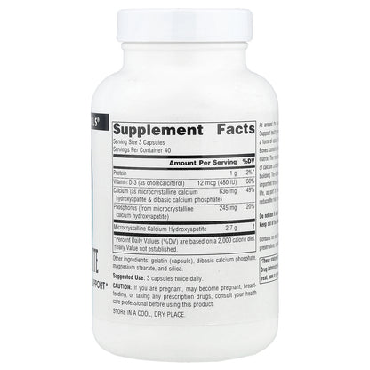 Source Naturals, Calcium Hydroxyapatite, 120 Capsules