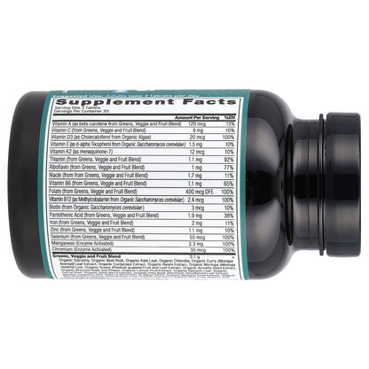 Ancient Nutrition, Organic Super Greens + Multivitamin, 90 Tablets