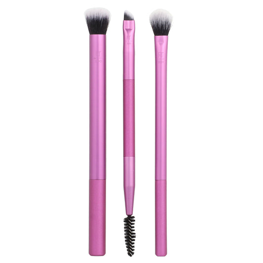 Real Techniques, Eye Shade + Blend Brush Set, 3 Pieces