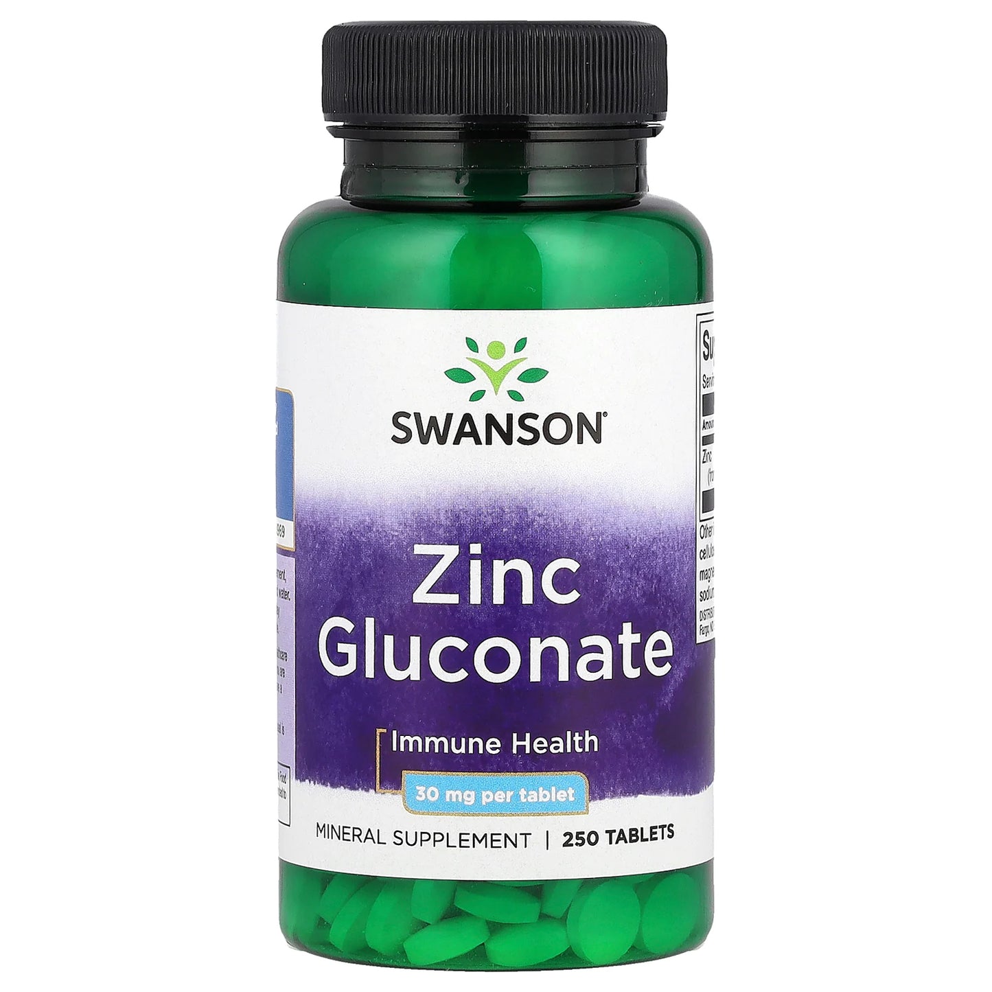 Swanson, Zinc Gluconate, 30 mg, 250 Tablets