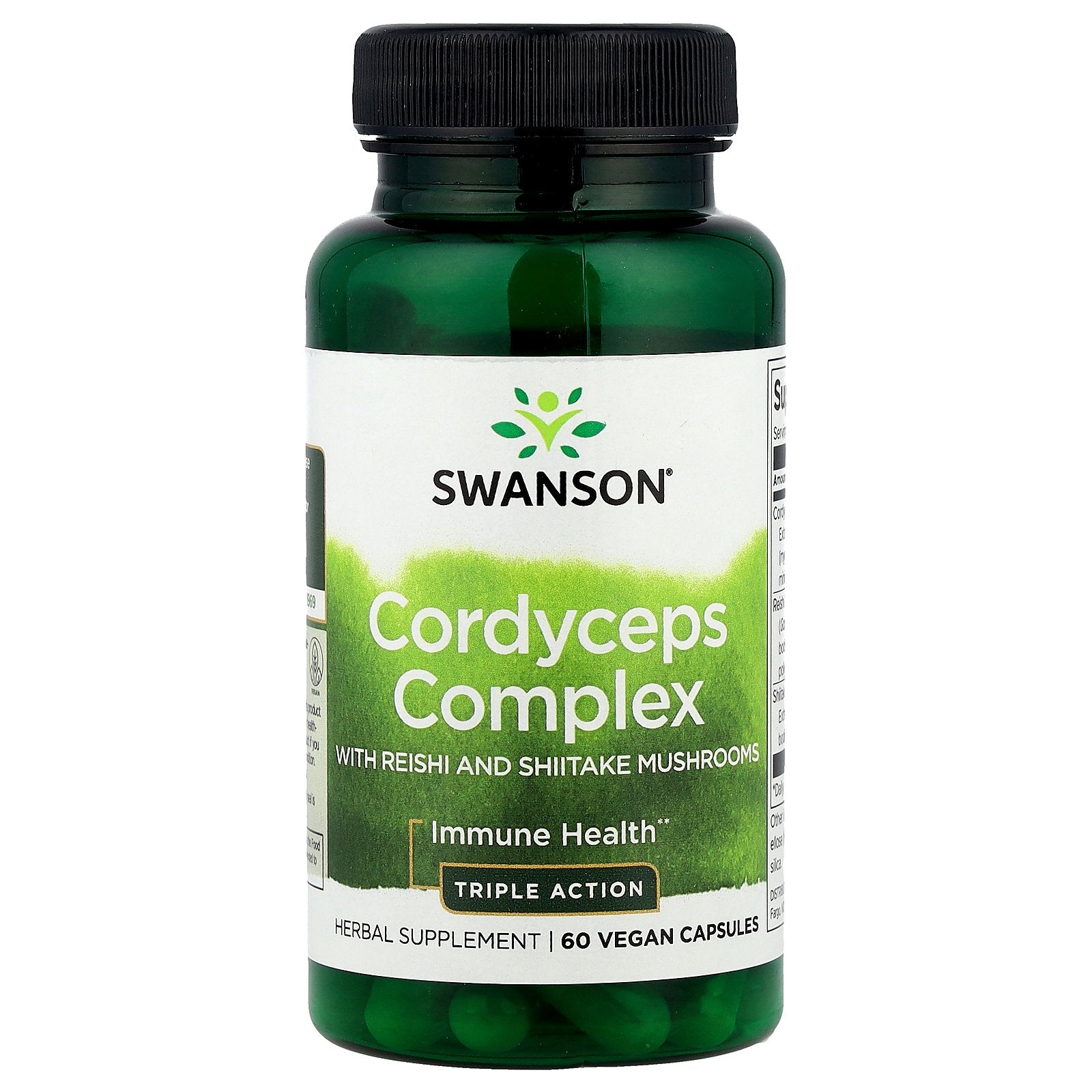 Swanson, Cordyceps Complex with Reishi and Shiitake Mushrooms, 60 Vegan Capsules