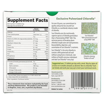 Sun Chlorella, Chlorella Supplement, 200 mg, 300 Tablets