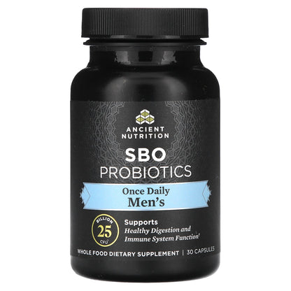 Ancient Nutrition, Men's, SBO Probiotics, 25 Billion CFU, 30 Capsules