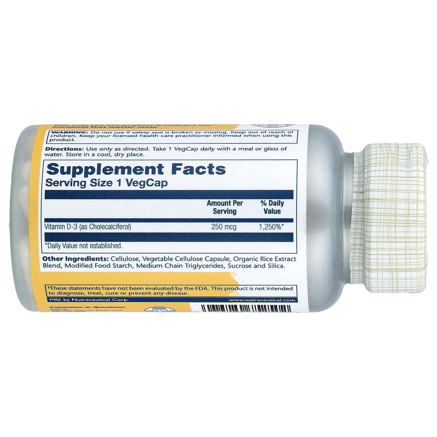 Solaray, High Potency Vitamin D-3, 250 mcg, 60 Vegcaps