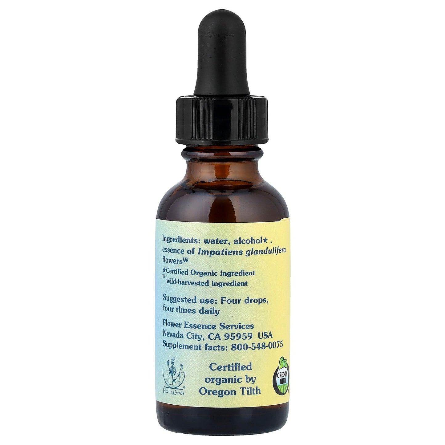 Flower Essence Services, Impatiens, Flower Essence, 1 fl oz (30 ml)