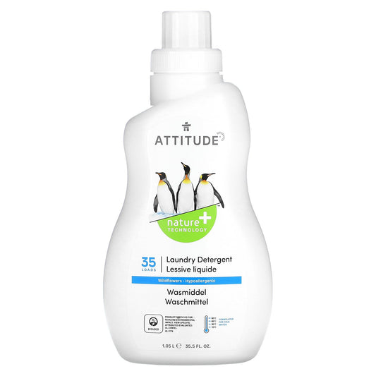 ATTITUDE, Laundry Detergent, Wildflowers, 35.5 fl oz (1.05 l)