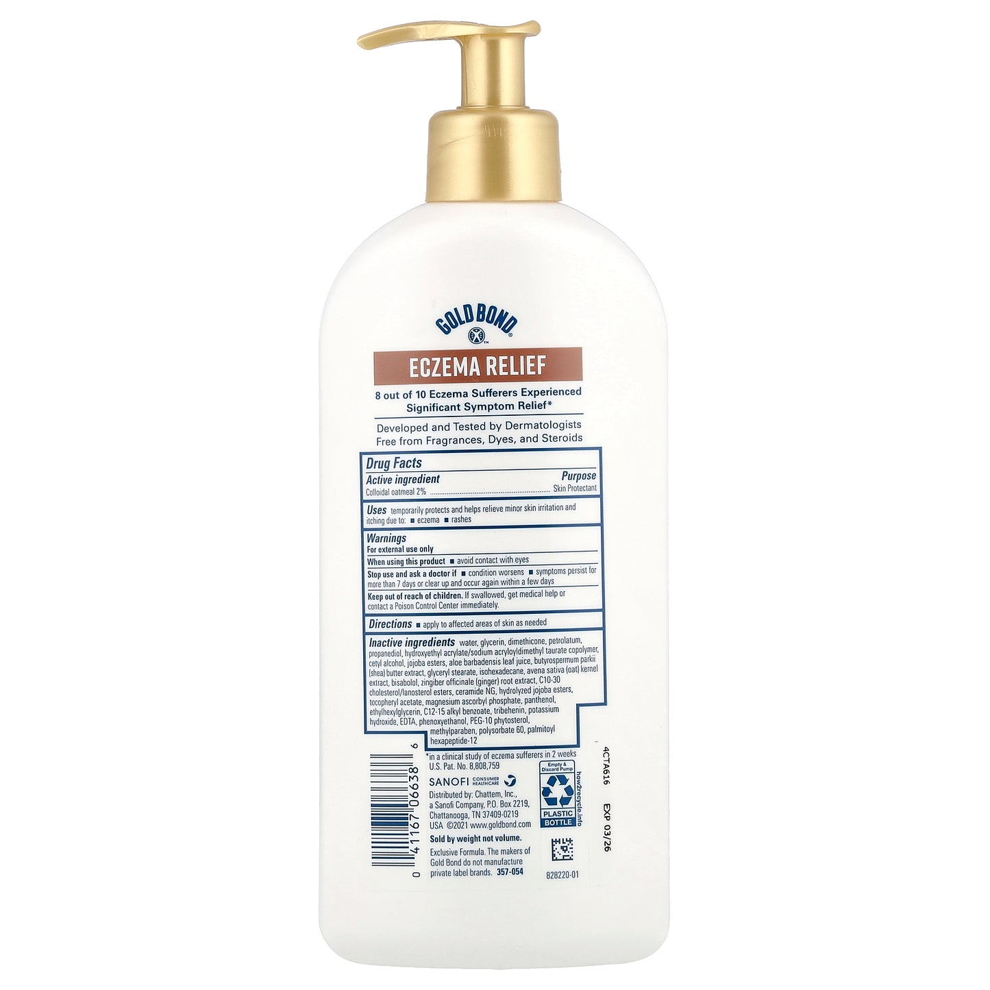 Gold Bond, Medicated, Eczema Relief Skin Protectant Lotion, 14 oz (396 g)