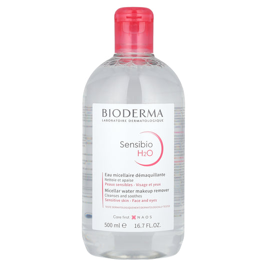 Bioderma, Sensibio H2O, Micellar Water Makeup Remover, 16.7 fl oz (500 ml)