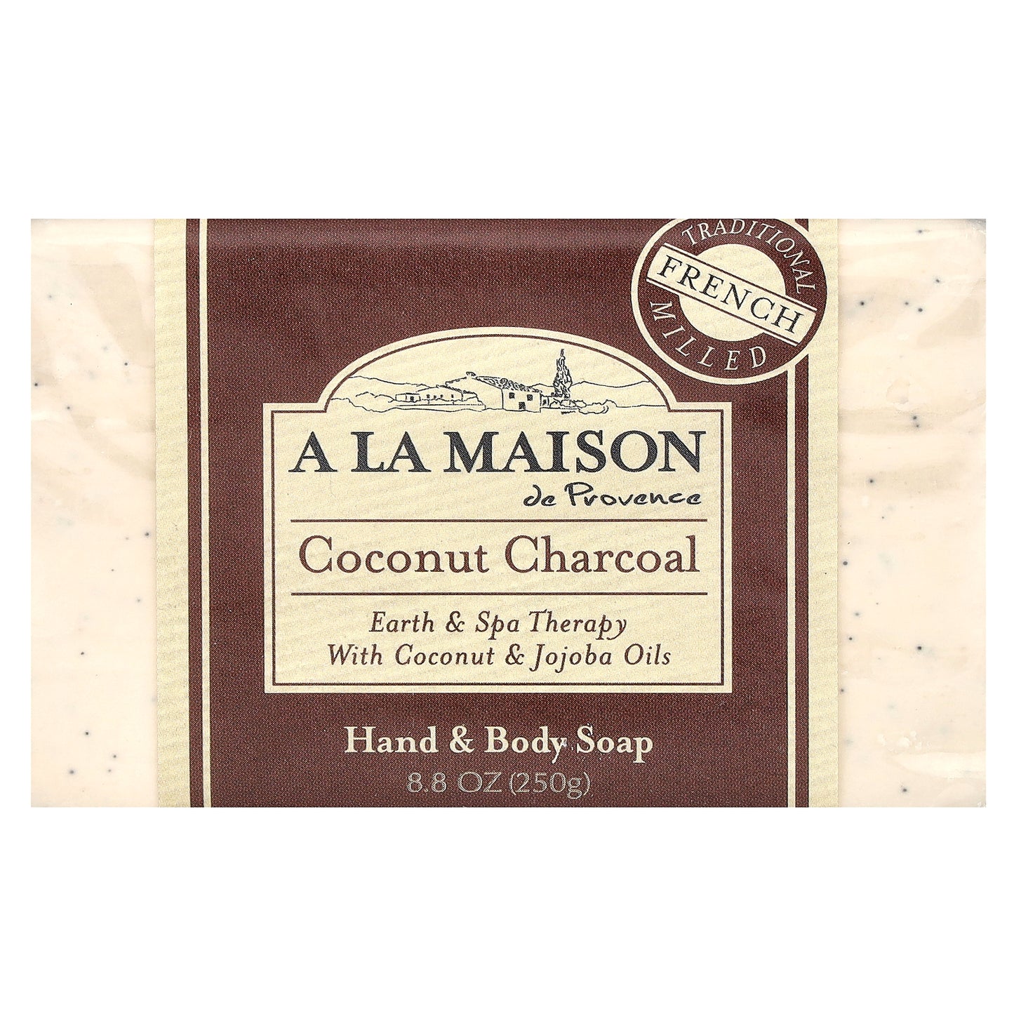 A La Maison de Provence, Hand & Body Bar Soap, Coconut Charcoal, 8.8 oz (250 g)