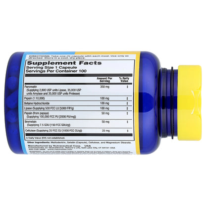 Nature's Life, Enzyme Aid™ Digestive, 100 Capsules