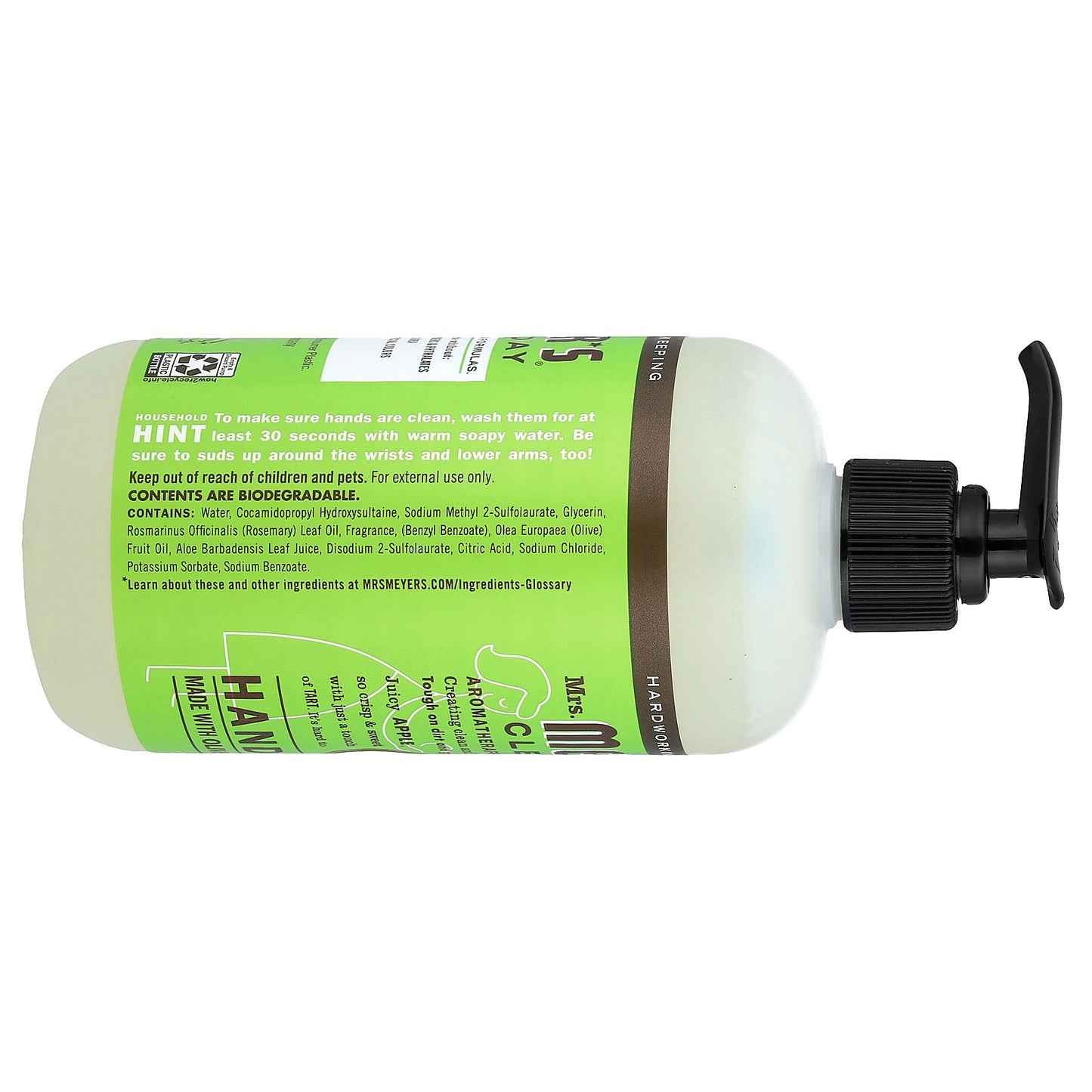 Mrs. Meyers Clean Day, Hand Soap, Apple , 12.5 fl oz (370 ml)