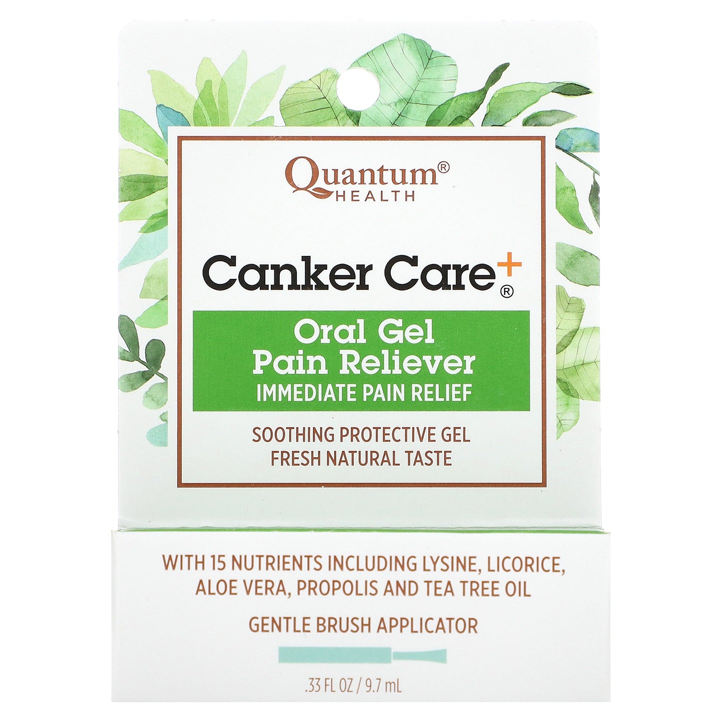Quantum Health, Canker Care+, Oral Gel Pain Reliever, 0.33 fl oz (9.7 ml)