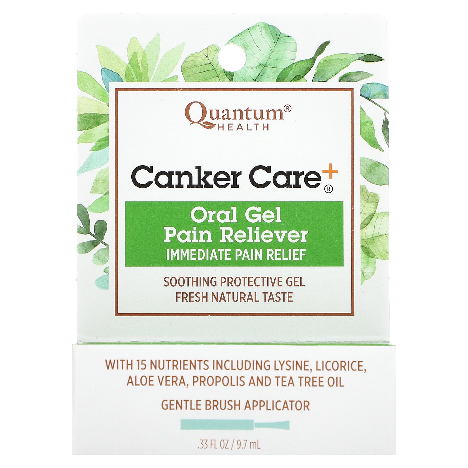 Quantum Health, Canker Care+, Oral Gel Pain Reliever, 0.33 fl oz (9.7 ml)