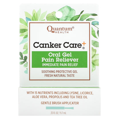 Quantum Health, Canker Care+, Oral Gel Pain Reliever, 0.33 fl oz (9.7 ml)