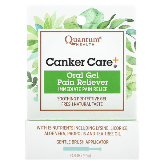 Quantum Health, Canker Care+, Oral Gel Pain Reliever, 0.33 fl oz (9.7 ml)
