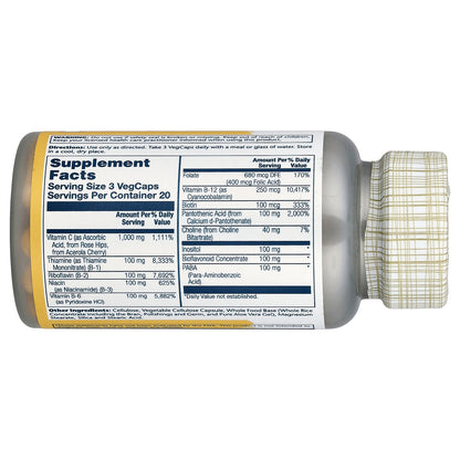 Solaray, Timed Release, Mega Vitamin-B Stress, 60 VegCaps