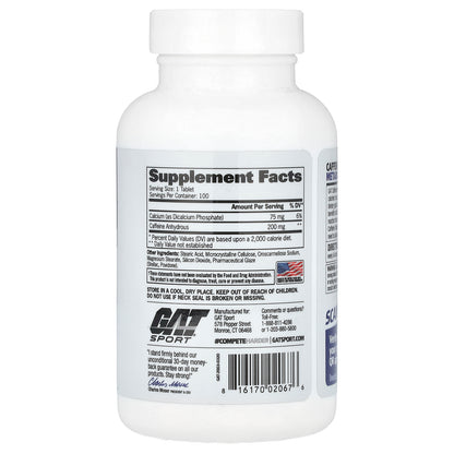 GAT, Sport, Caffeine, Metabolism and Performance, 100 Tablets