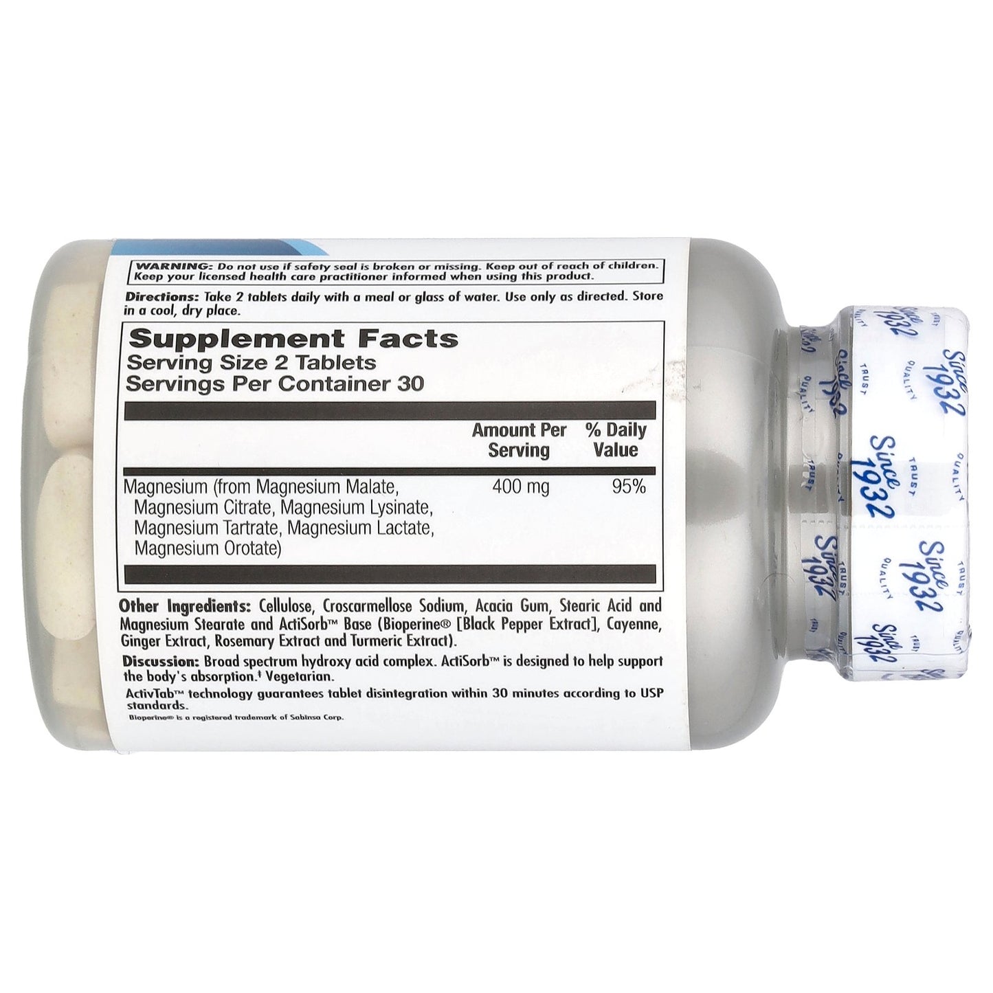 KAL, Magnesium Broad Spectrum, 60 Tablets (200 mg per Tablet)