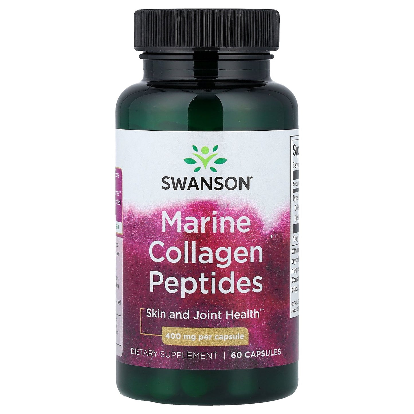 Swanson, Marine Collagen Peptides, 400 mg, 60 Capsules