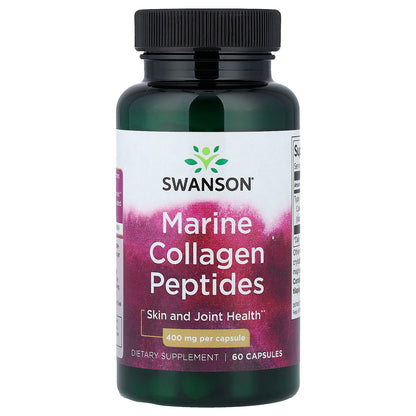 Swanson, Marine Collagen Peptides, 400 mg, 60 Capsules
