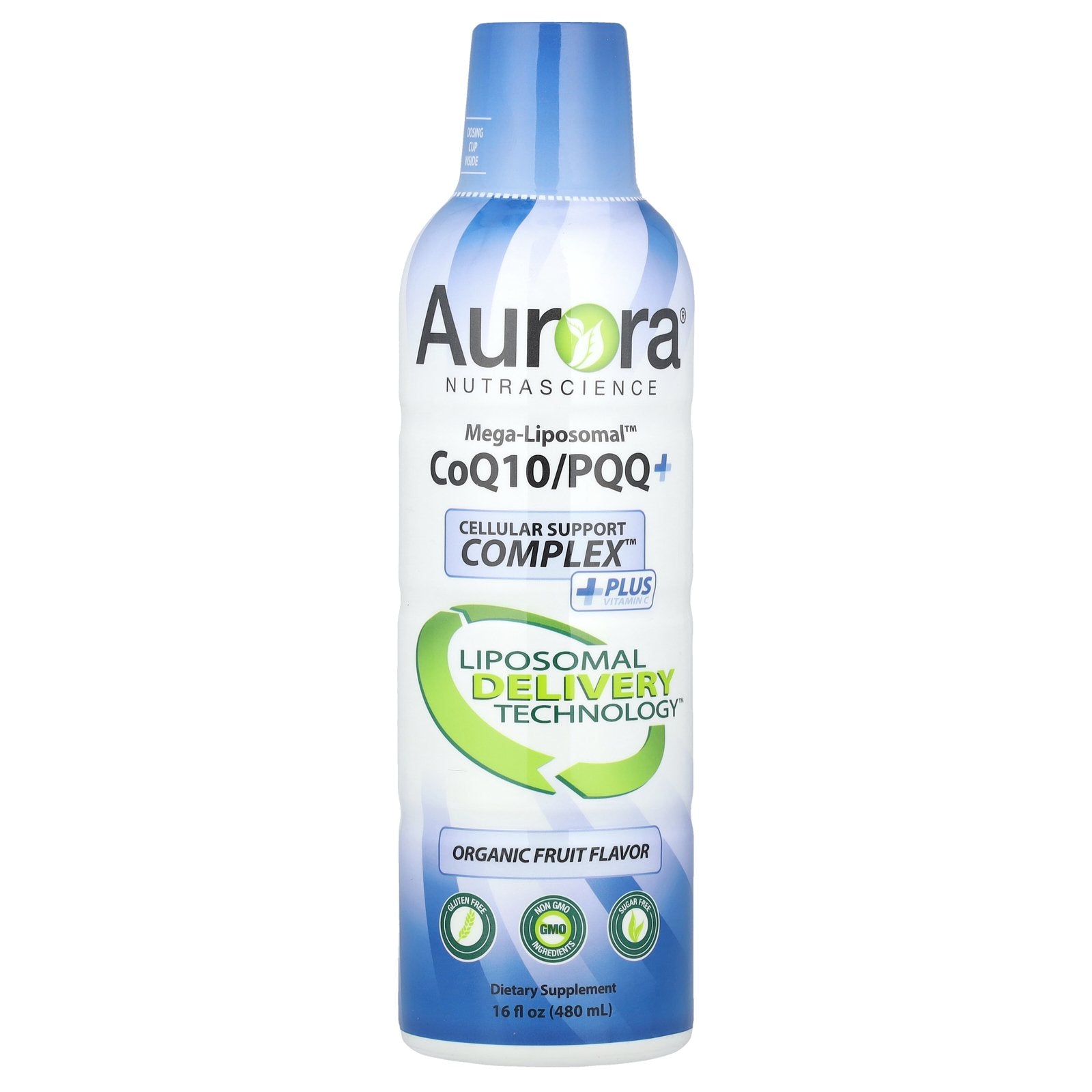 Aurora Nutrascience, Mega-Liposomal™ CoQ10/PQQ+, Organic Fruit, 16 fl oz (480 ml)