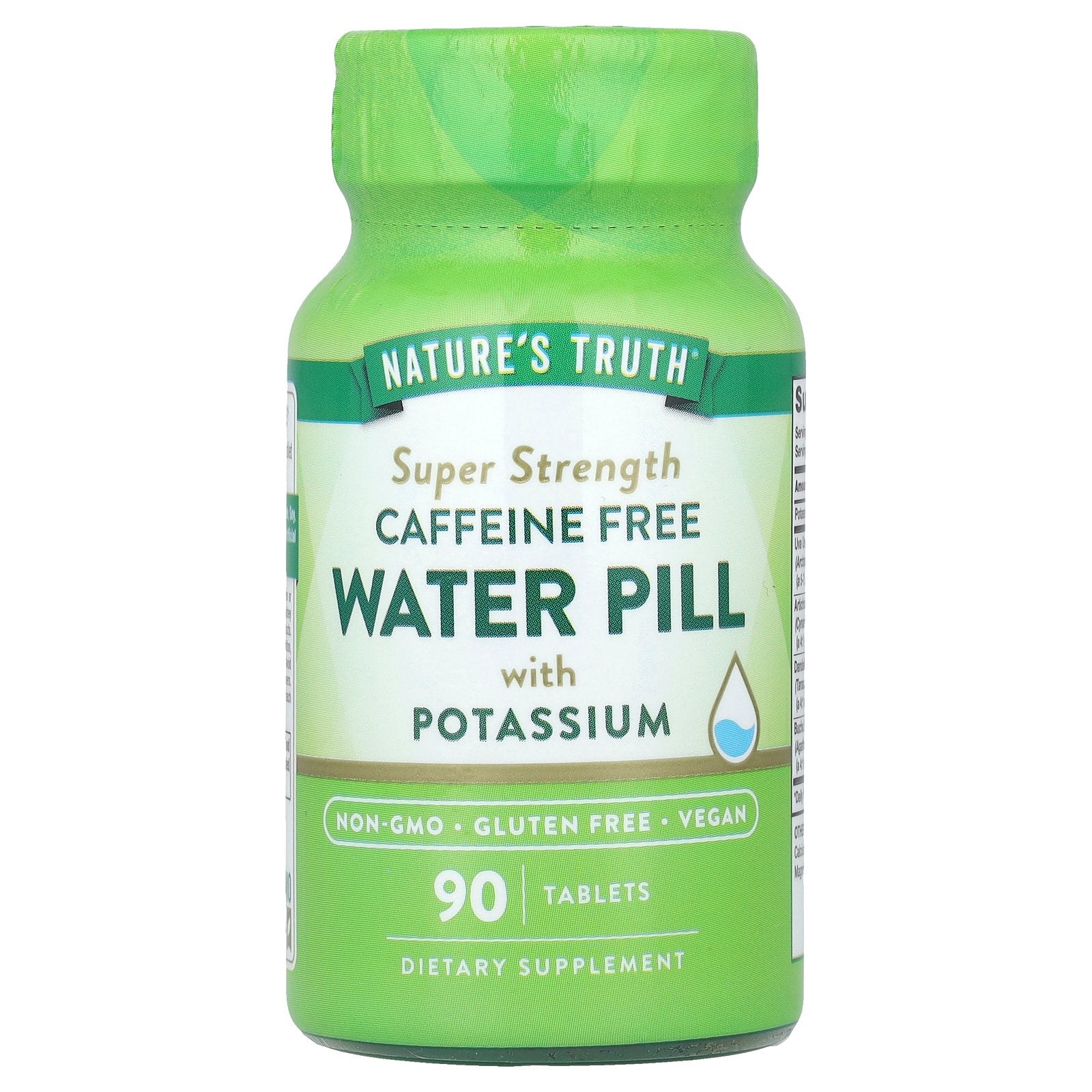 Nature's Truth, Water Pill with Potassium, Caffeine Free, 90 Tablets