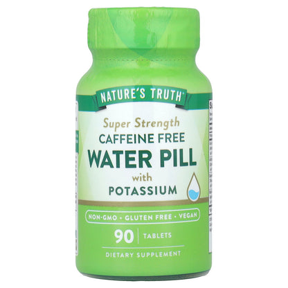 Nature's Truth, Water Pill with Potassium, Caffeine Free, 90 Tablets