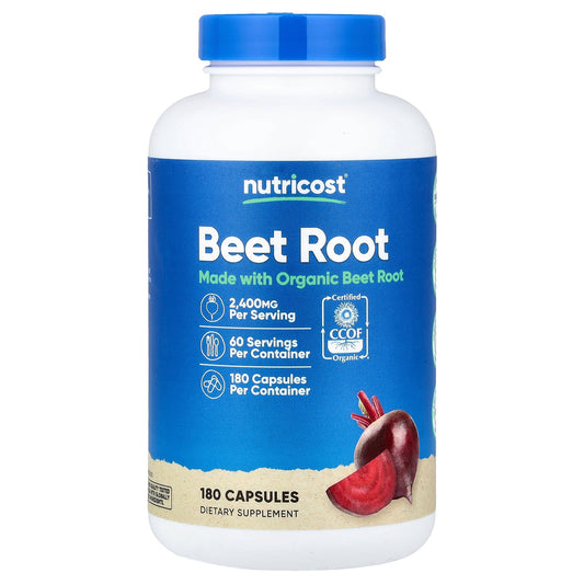 Nutricost, Beet Root, 180 Capsules (800 mg per Capsule)