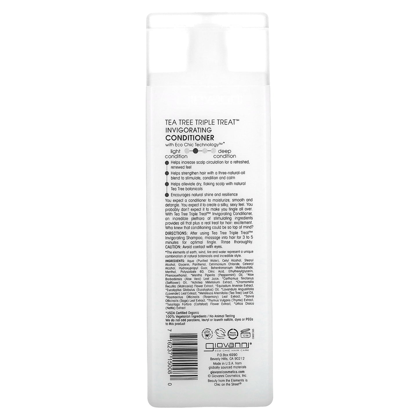 Giovanni, Tea Tree Triple Treat, Invigorating Conditioner, For All Hair Types, 8.5 fl oz (250 ml)