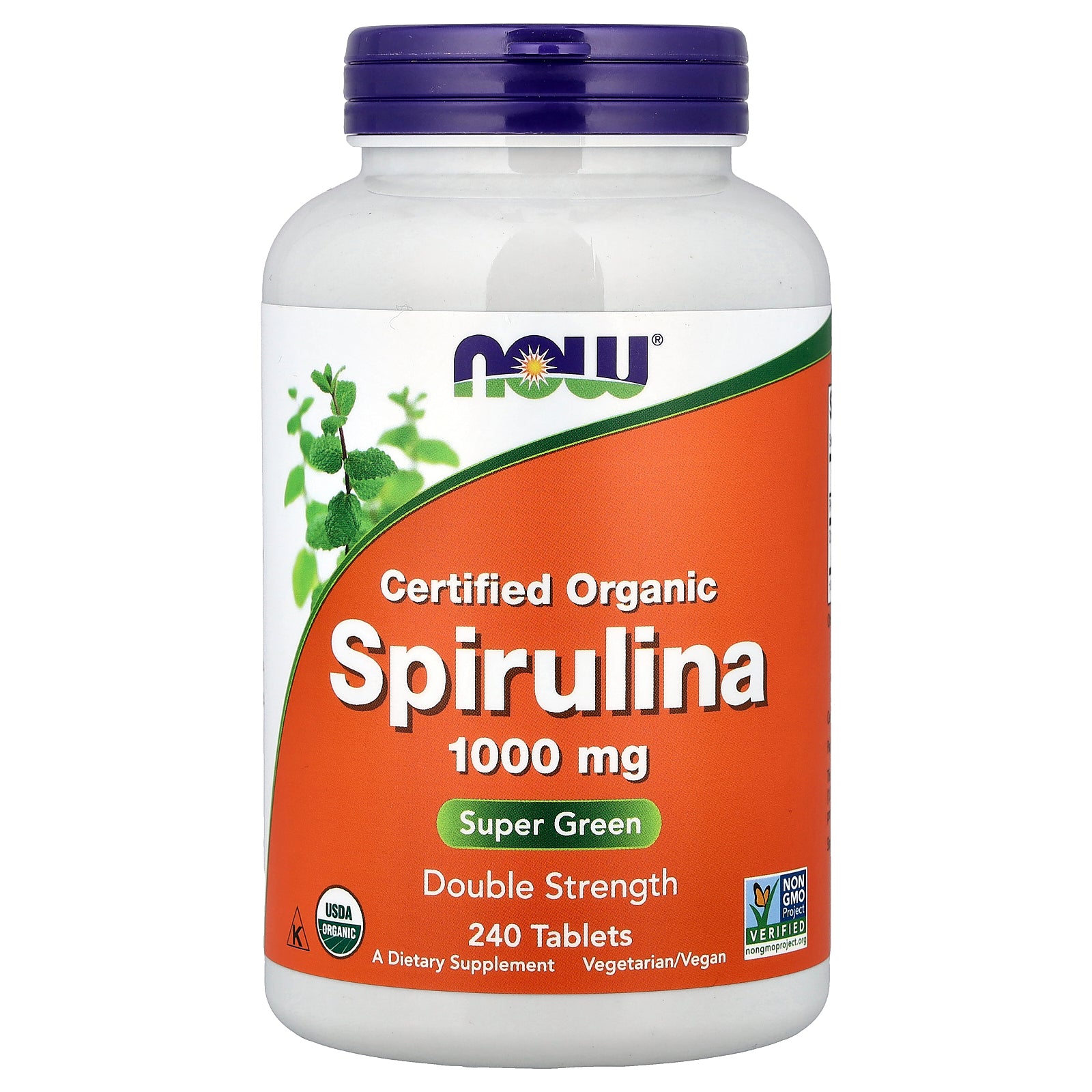 NOW Foods, Certified Organic Spirulina, 1,000 mg, 240 Tablets