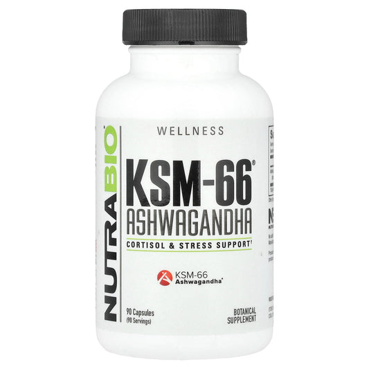 NutraBio, KSM-66®, Ashwagandha , 90 Capsules