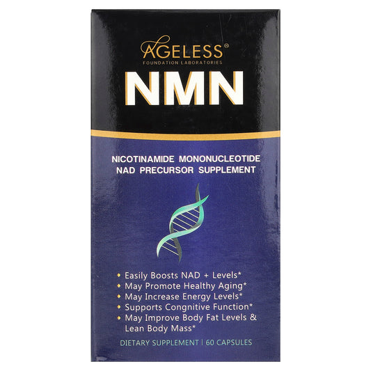 Ageless Foundation Laboratories, NMN, NAD Precursor Supplement, 60 Capsules