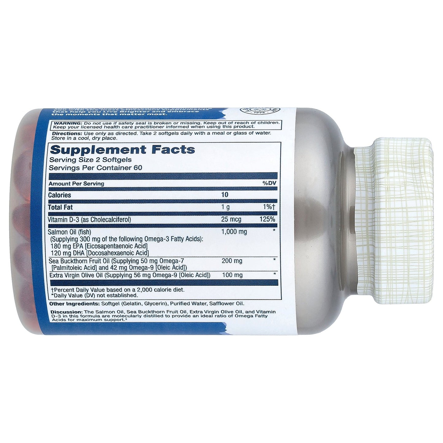 Solaray, Super Omega 3-7-9™ with Vitamin D-3 & Salmon Oil, 120 Softgels