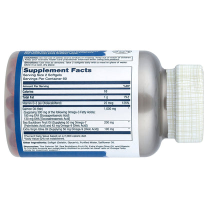 Solaray, Super Omega 3-7-9™ with Vitamin D-3 & Salmon Oil, 120 Softgels