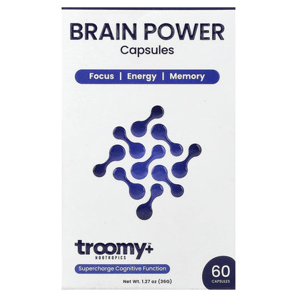 Troomy Nootropics, Brain Power, 60 Capsules