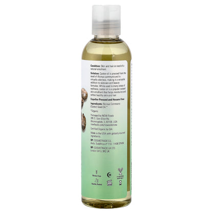 NOW Foods, Solutions, Organic Castor Oil, 8 fl oz (237 ml)