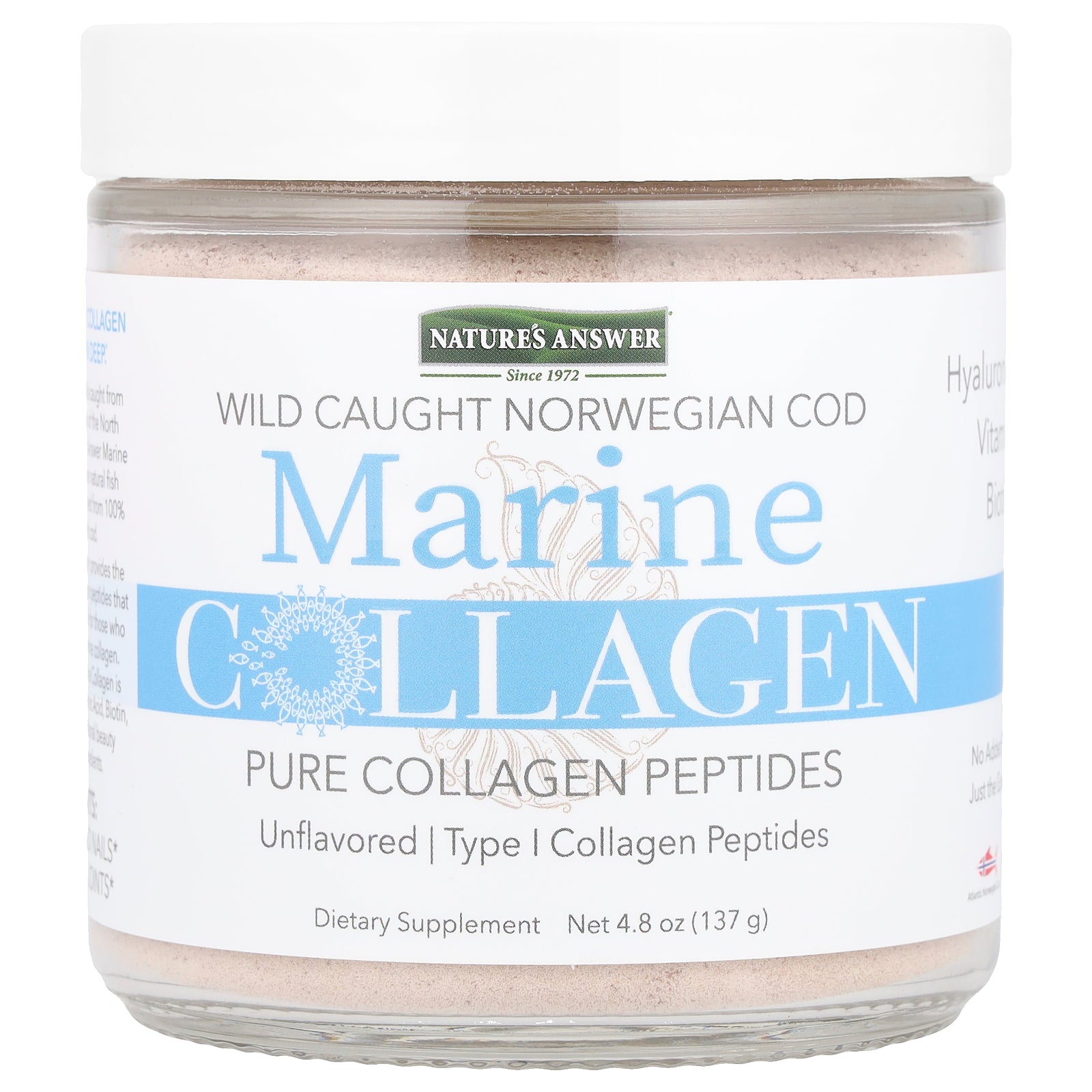 Nature's Answer, Marine Collagen, Unflavored, 4.8 oz (137 g)