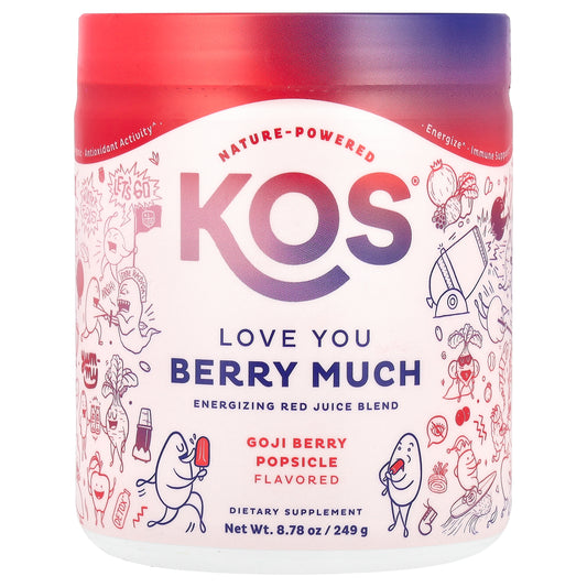 KOS, Love You Berry Much, Energizing Red Juice Blend, Goji Berry Popsicle, 8.78 oz (249 g)