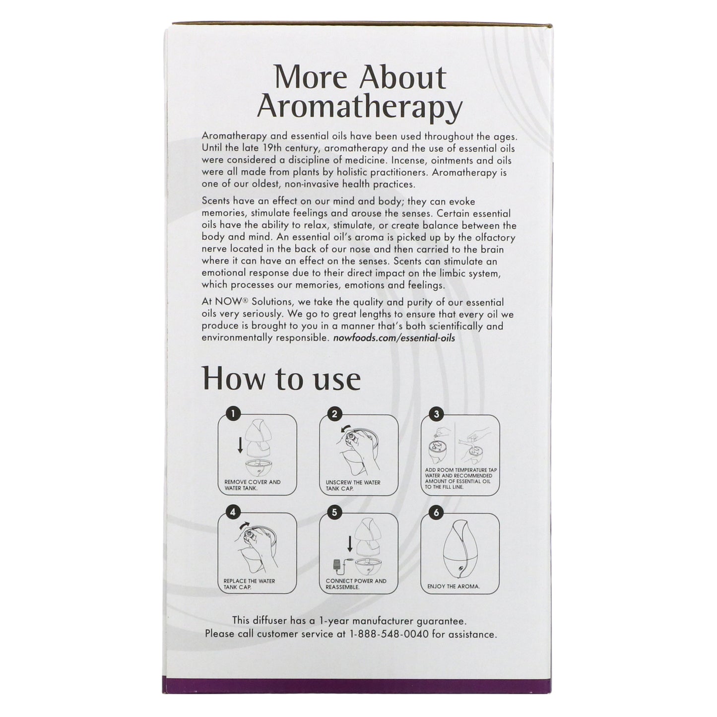 NOW Foods, Solutions, Ultrasonic Faux Wood Grain Diffuser, 1 Piece