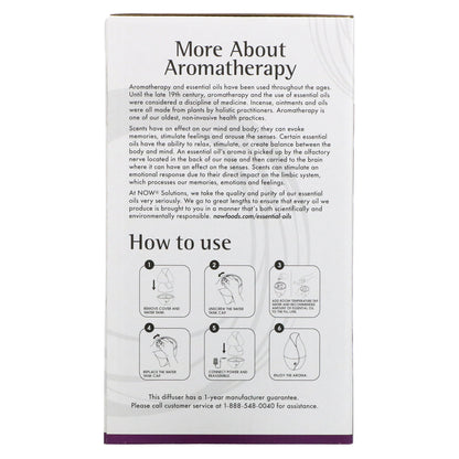 NOW Foods, Solutions, Ultrasonic Faux Wood Grain Diffuser, 1 Piece